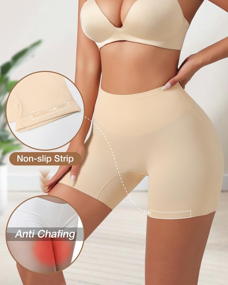 USEASY Tummy Control Shapewear Shorts for Women Butt lifting Shapewear shorts for under dresses Shorts nude spandex Beige 2XL - Image 4