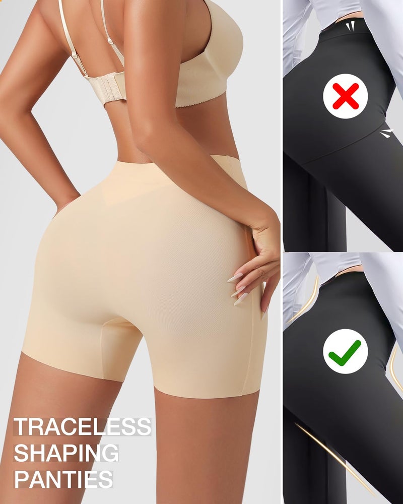 USEASY Tummy Control Shapewear Shorts for Women Butt lifting Shapewear shorts for under dresses Shorts nude spandex Beige 2XL - Image 5