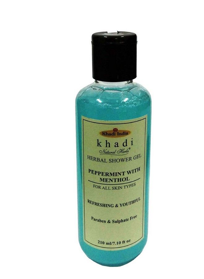 Khadi Natural Herbal Khadi Herbal Peppermint With Menthol Shower Gel (Paraben And Sulphatefree) 210 Ml - Image 2