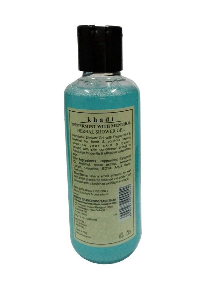 Khadi Natural Herbal Khadi Herbal Peppermint With Menthol Shower Gel (Paraben And Sulphatefree) 210 Ml - Image 3