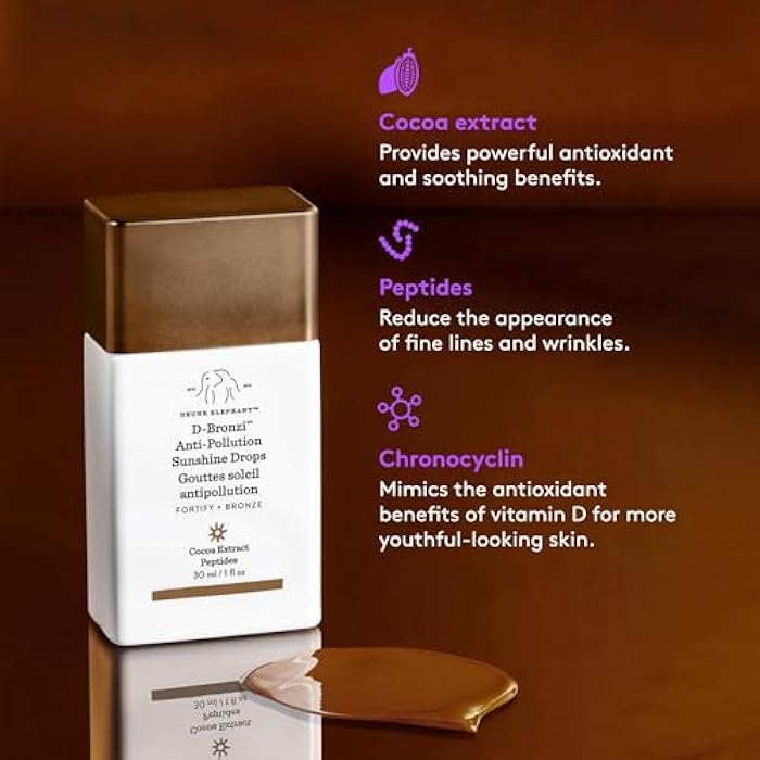 Drunk Elephant D-Bronzi Sunshine Drops - Bronzing Color Serum Drops - Clean Clinical Skincare - Cruelty-Free - Dermatologist-Tested - Free of Essential Oils, Silicones, and Fragrance - Image 5