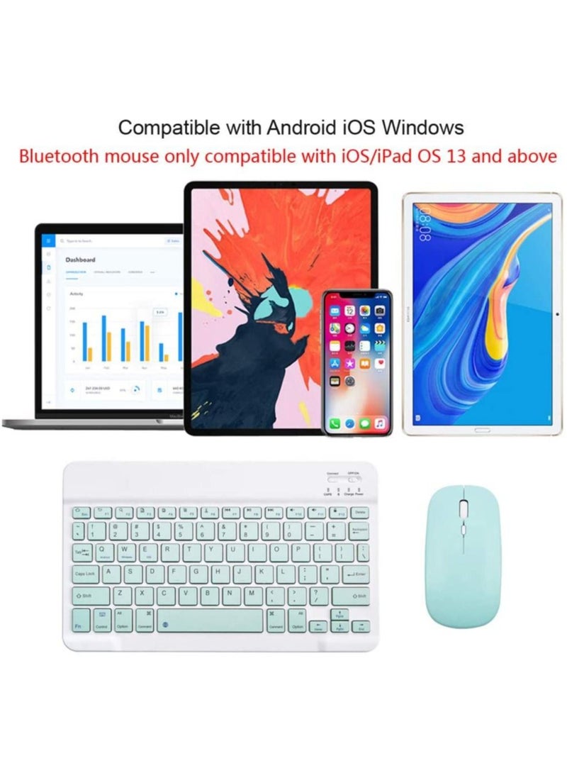 Rechargeable Bluetooth Keyboard and Mouse Combo Ultra-Slim Portable Compact Wireless Mouse Keyboard Set for Android Windows Tablet Cell Phone iPhone iPad Pro Air Mini - Image 2