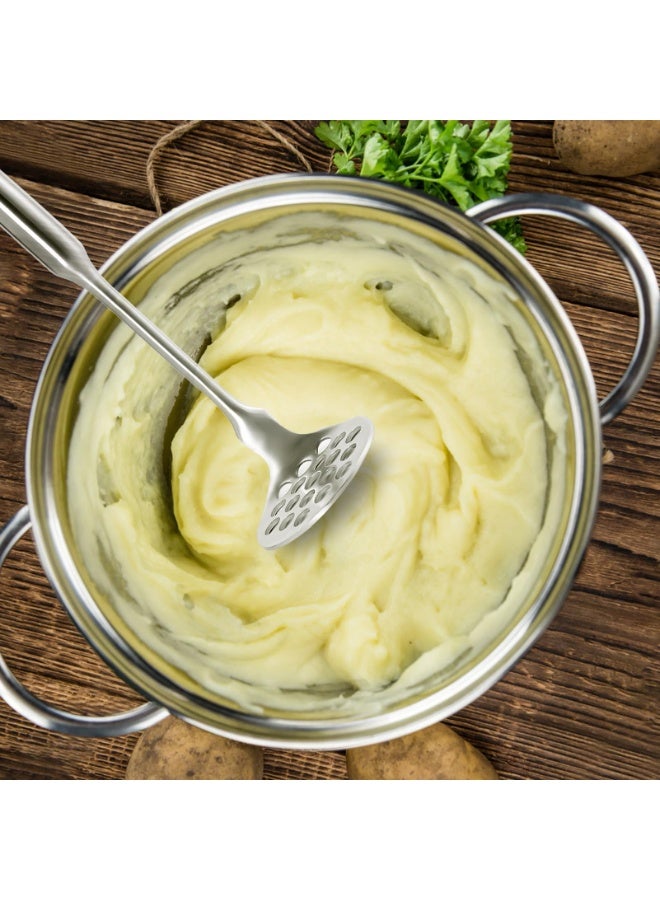 Small Avocado Masher - Stainless Steel Potato Masher，Mashed Potato Masher Kitchen Tool，Heavy Duty，8.7" Mini Bean Smasher for Vegetables & Fruits - Effortless Guacamole Preparation, Dishwasher Safe  - Image 4