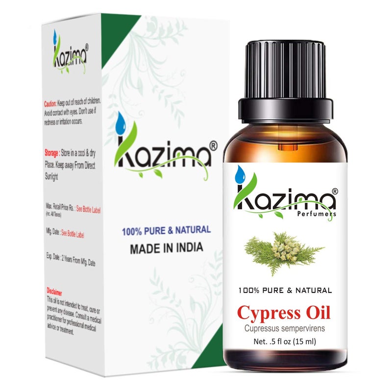 KAZIMA Cypress Essential Oil - 100% Pure Natural & Undiluted For Skin care & Hair (15ml) - Image 2