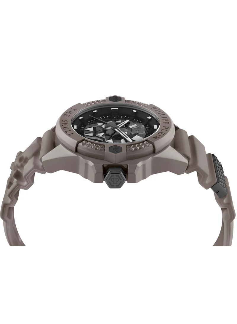 فيليب بلين The $Kull Ecoceramic Gent Watch With Black Dial & Grey Silicone Strap