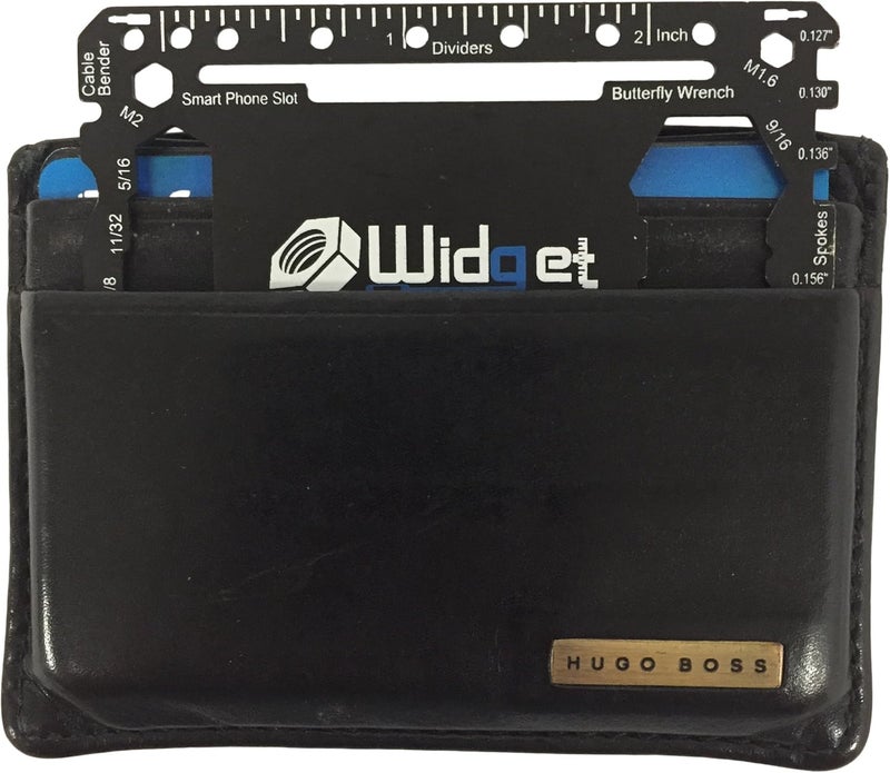 W4W , Multi purpose survival Pocket tool - Stocking Stuffers for Men Great Christmas gifts - Credit Card Wallet Size Ninja Multitool - 43 in 1 (Black) - Image 4