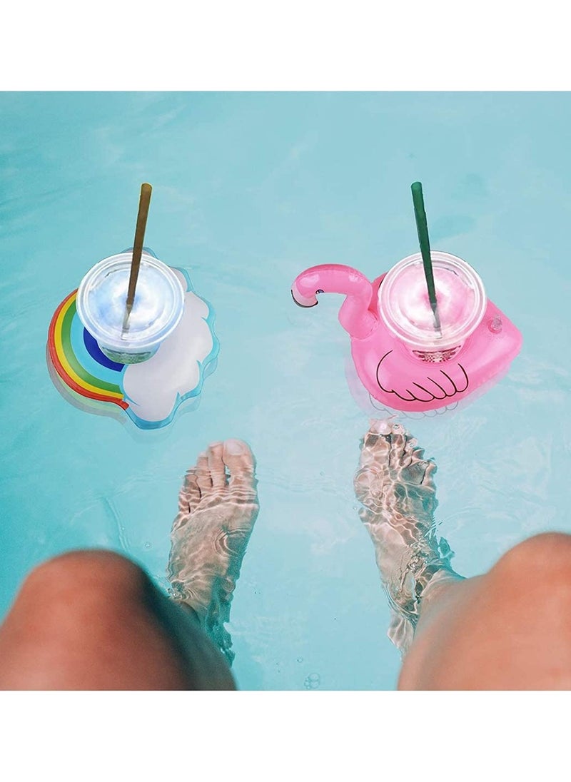 Generic - 15Pcs Inflatable Drink Holders With 1 Pcs Air Pump,  Cup Coasters Floats For Summer Pool Party Decorations Fun Tub Toys For Kids Bath Shower - Image 1