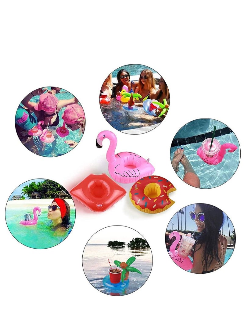 Generic - 15Pcs Inflatable Drink Holders With 1 Pcs Air Pump,  Cup Coasters Floats For Summer Pool Party Decorations Fun Tub Toys For Kids Bath Shower - Image 1