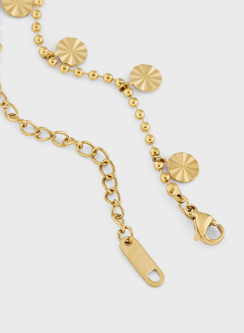 ELLA Stainless Steel Stone Anklet - Image 2