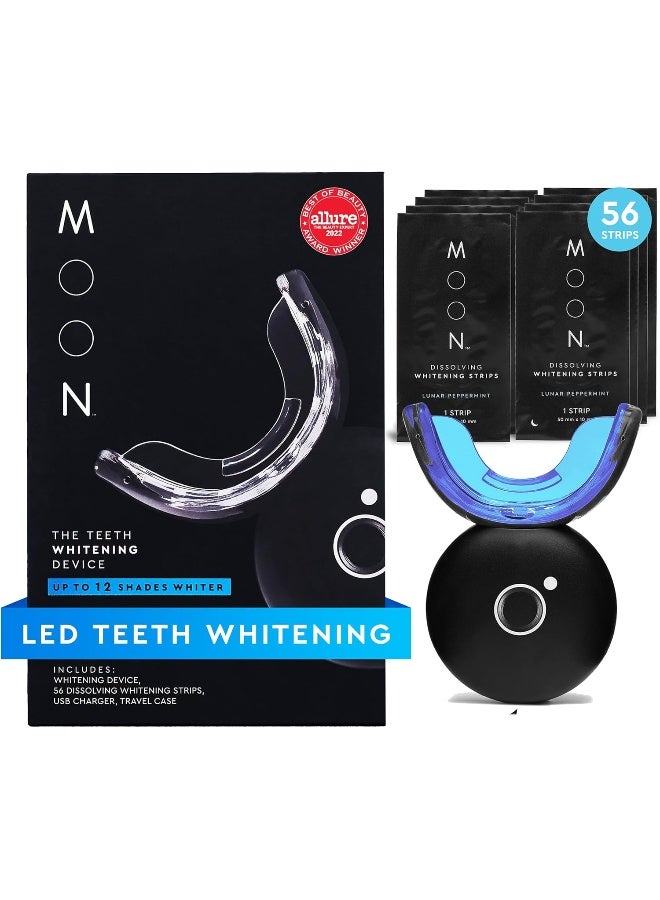 MOON Teeth Whitening Kit with LED Light, Wireless, 5 Minute Treatment, Gentle on Sensitive Teeth, Helps Remove Stains from Coffee, Smoking, Wine, Soda - Image 1