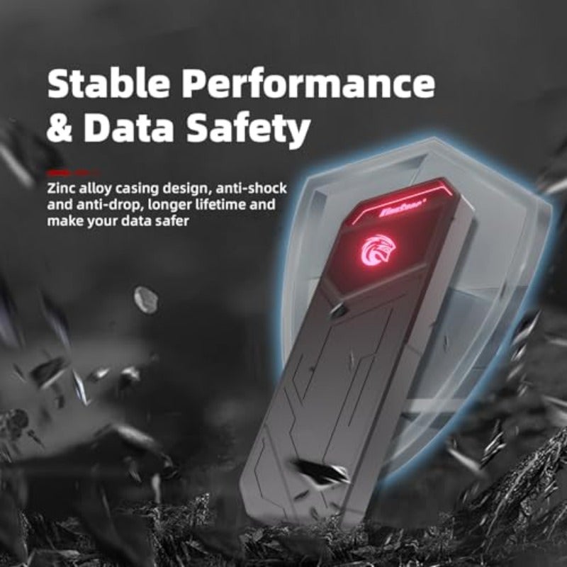 Z5 2TB Portable External SSD with RGB Light - up to 2100MB s Zinc Alloy Case USB 3.2 Gen2x2 Interface Extreme Solid State Hard Drives Compatible with Mobile Phone PS4 Laptop TV PC 2TB - Image 4