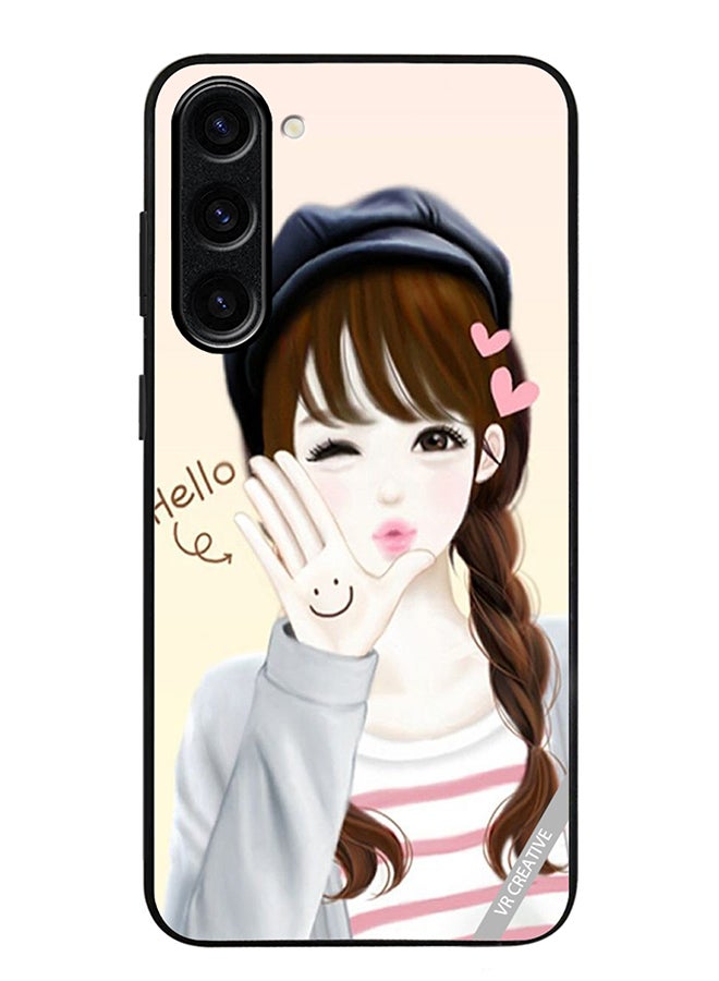 VR CREATIVE Protective Case Cover For Samsung Galaxy S24 Plus Hello Girl Design Multicolour - Image 1