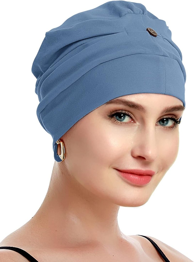 osvyo Cotton Chemo Turbans for Women Cancer Hairloss hat - Cotton Lightweight Headwear Sealed Packaging - Image 5