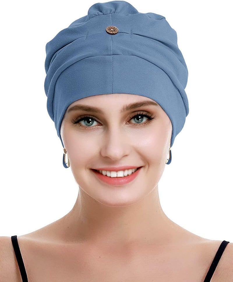 osvyo Cotton Chemo Turbans for Women Cancer Hairloss hat - Cotton Lightweight Headwear Sealed Packaging - Image 1