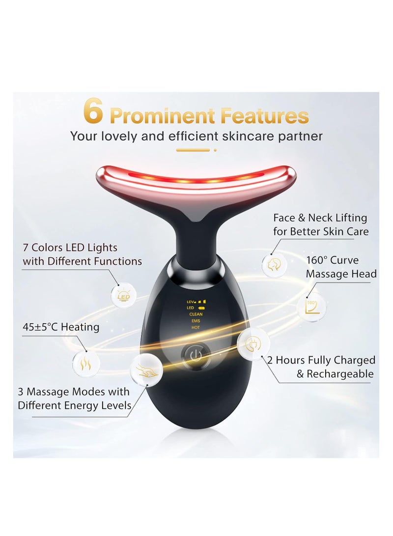 general 7-in-1 Face Neck Tightening Device, Wrinkle Removal Device, Face Neck Massager for Face Lift, Anti Aging, Black - Image 2
