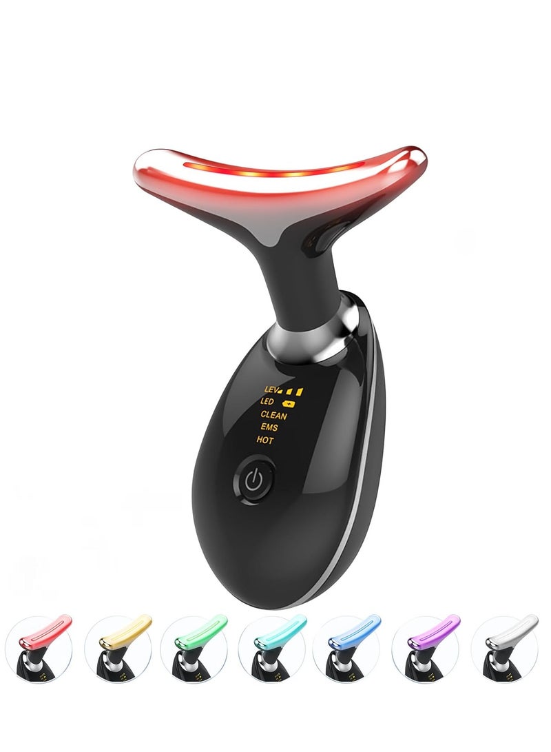 general 7-in-1 Face Neck Tightening Device, Wrinkle Removal Device, Face Neck Massager for Face Lift, Anti Aging, Black - Image 1