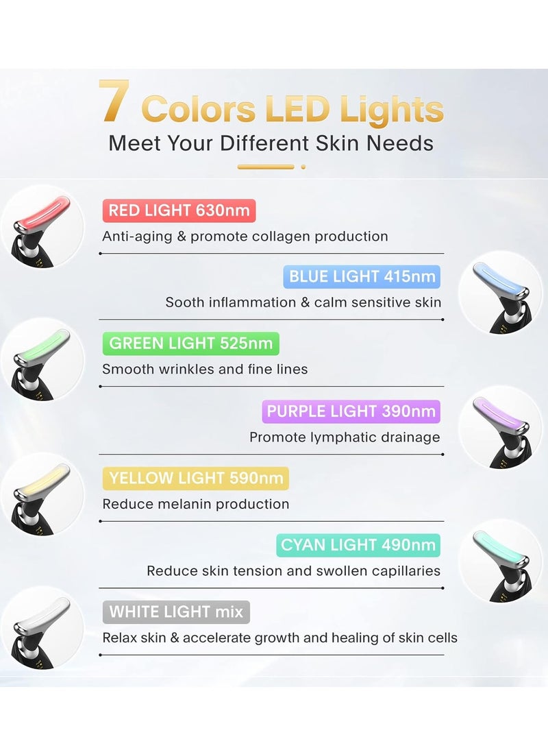 general 7-in-1 Face Neck Tightening Device, Wrinkle Removal Device, Face Neck Massager for Face Lift, Anti Aging, Black - Image 3