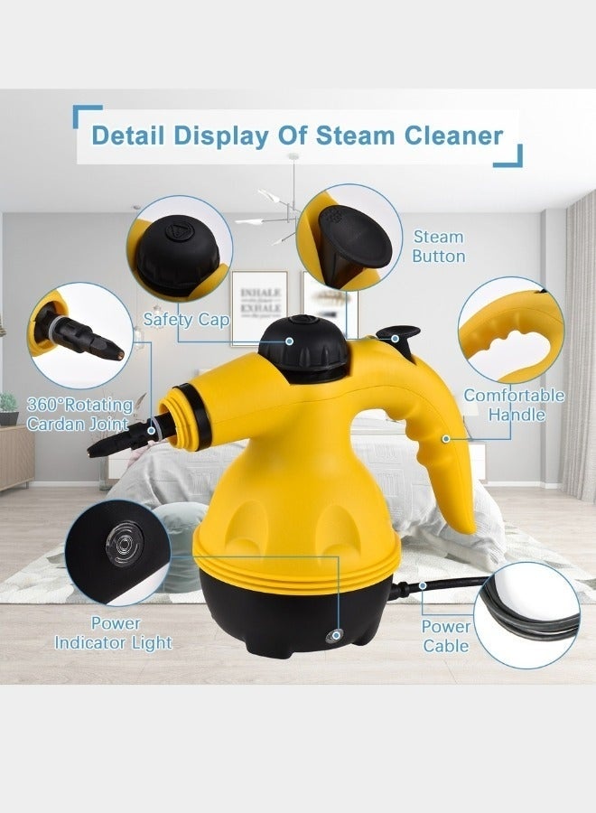 دينكس منظف ​​بخار محمول باليد 1200 وات متعدد الوظائف بدرجة حرارة عالية مع 9 قطع إكسسوارات مناسبة لأريكة المطبخ ونافذة الحمام - Image 3