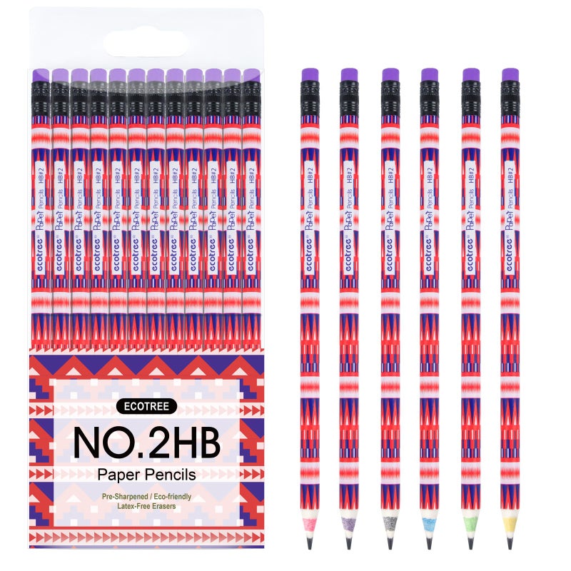 ECOTREE Pencils 2 PreSharpened Pencils for Kids Number 2 Pencil with Erasers for School Writing 12 Count - Image 2