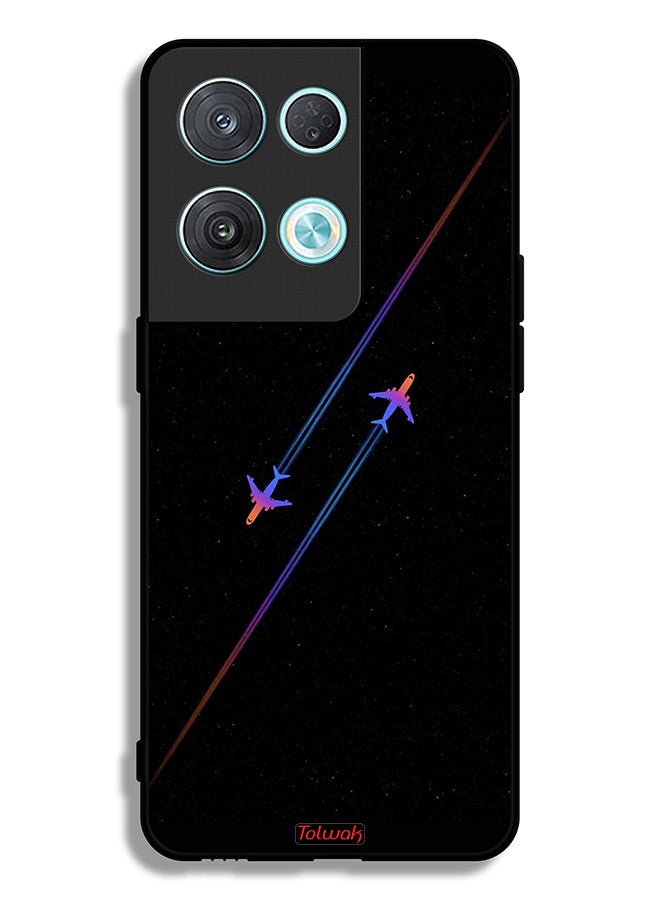 Tolwak Oppo Reno8 Pro 5G Protective Case Cover Airplanes Art - Image 2