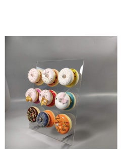 Excefore Reusable Acrylic Donut Wall Display Stand On Table, Crystal Clear Handmade Donut Holder for Baby Showers, Birthday, Holiday Gathering, Donut Party Decorations and More, 9 Pillars  - Image 4