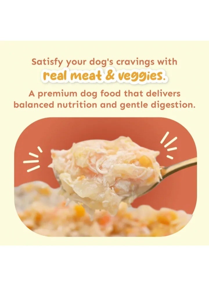 FAENBEI Meat Chunk Dog Wet Food 375g x 24 Cans – Nutritious Canned Dog Food – Soft Chunky Dog Meal for All Breeds – Chicken & Vegetables / Beef & Vegetables - Image 2
