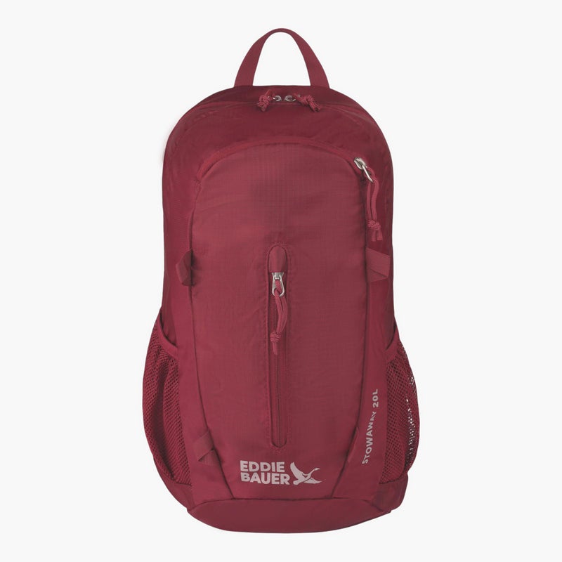 Eddie Bauer Stowaway Packable Backpack | Travel | Outdoor | Lightweight | Foldable | Durable | Ripstop Polyester | 20L - Black Cherry - Image 1