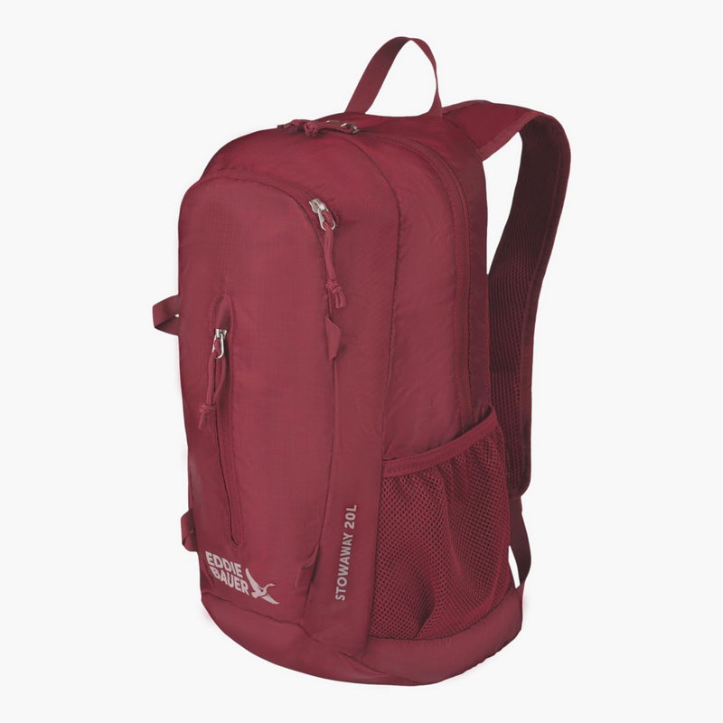 Eddie Bauer Stowaway Packable Backpack | Travel | Outdoor | Lightweight | Foldable | Durable | Ripstop Polyester | 20L - Black Cherry - Image 3