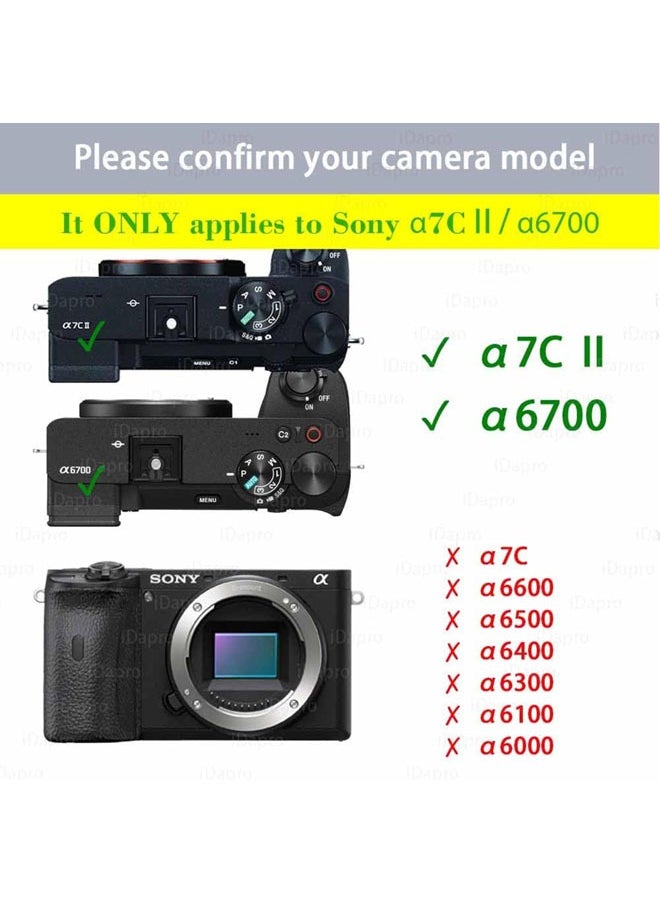 SJet - 2 PACK Screen Protector for Sony Alpha A7C II A6700 6700 7C II ZV-E1 ZVE1 A7C2 A7CR, 0.3mm 9H Hardness Tempered Glass Cover Anti-Scrach Anti-Fingerprint Anti-Bubbl, - Image 1