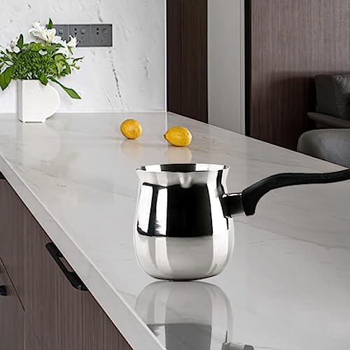 FINALITY Stainless Steel Milk/Coffee/Tea Warmer Pot with Non Heating Handle, Silver (250ml) - Image 5