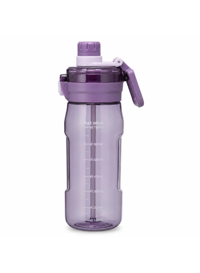 Lumberjack Lumberjack 900ml Water Bottle with Carry Handle, 2-Way Drinking, One-Touch Lock, Straw & Wide Mouth, Reusable Sports Bottle for Gym, School & Travel