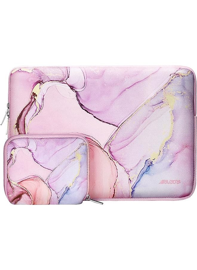 Mosiso Laptop Sleeve Case Compatible With Macbook Air 11, 11.6-12.3 Inch Acer Chromebook R11/Hp Stream/Samsung/Asus/Surface Pro X/7/6/5/4/3, Polyester Vertical Watercolor Marble Bag, Blue  - Image 1