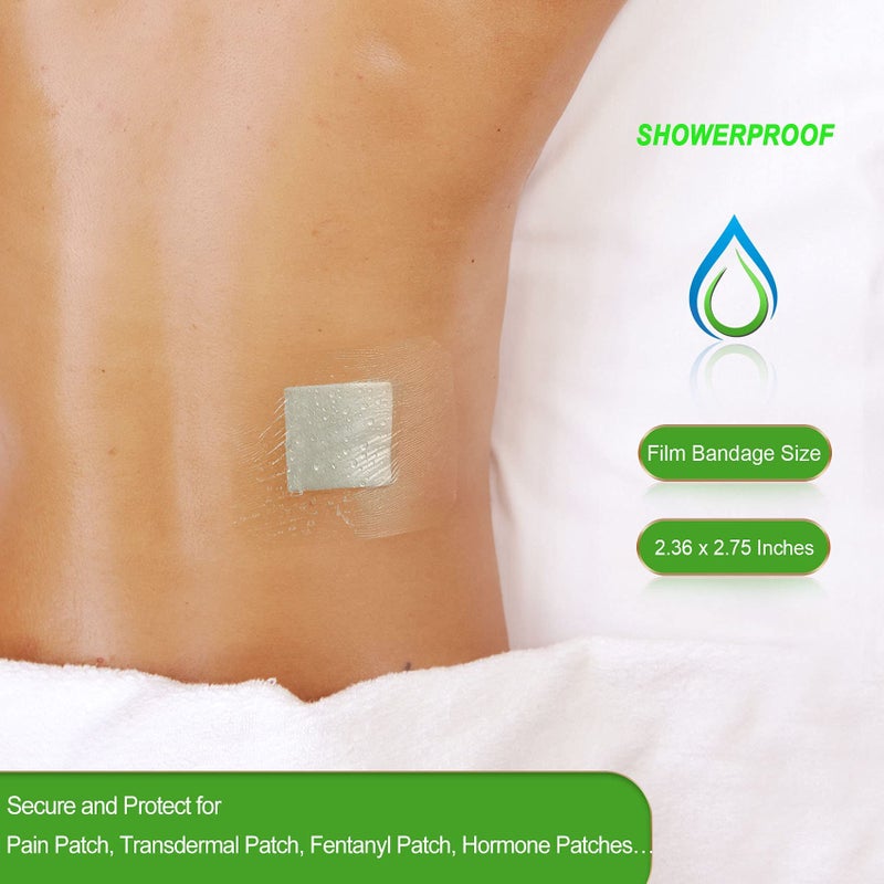 NeuHeils Transparent Film Dressing 2 3/8'' x 2 3/4'', 100 Pack, Waterproof Wound Cover Bandage, Clear IV Catheter Tape, Adhesive Patch, Shower Shield - Image 4
