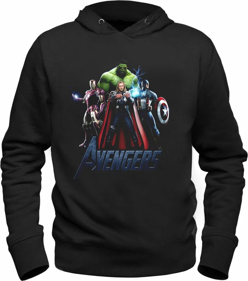 الفا تيشيرت Alpha Tshirt Avengers Printed Black Sweatshirt