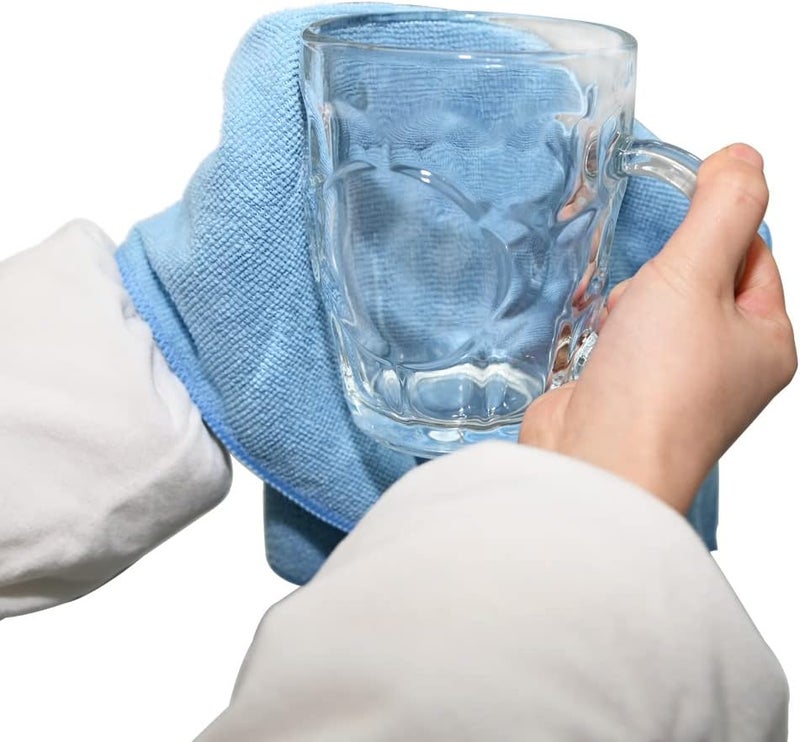 RAM ONLINE 10 Pack Reusable Microfiber Cleaning Cloths - 12.6" x 12.6" - Image 4