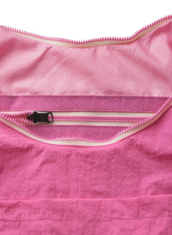 Thread Wallets Slouchy Bag for Women & Men - Crescent Sling Bag with Adjustable Strap and Zip Pocket, Unstructured & Foldable (Bubblegum, Large) - Image 3