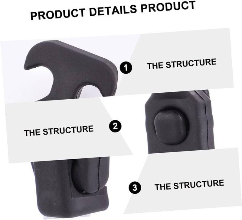 Gadpiparty 4pcs Rubber Flexible T-Handle Draw Latch Shock Absorption Buckle for Toolboxes Coolers and Engineering Machinery Easy to Install Vibration-Resistant Design - Image 4