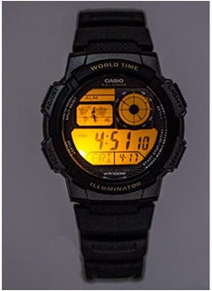 CASIO Men's Youth Water Resistant Digital Watch AE-1000W-1AVDF - 48 mm - Black  - Image 5
