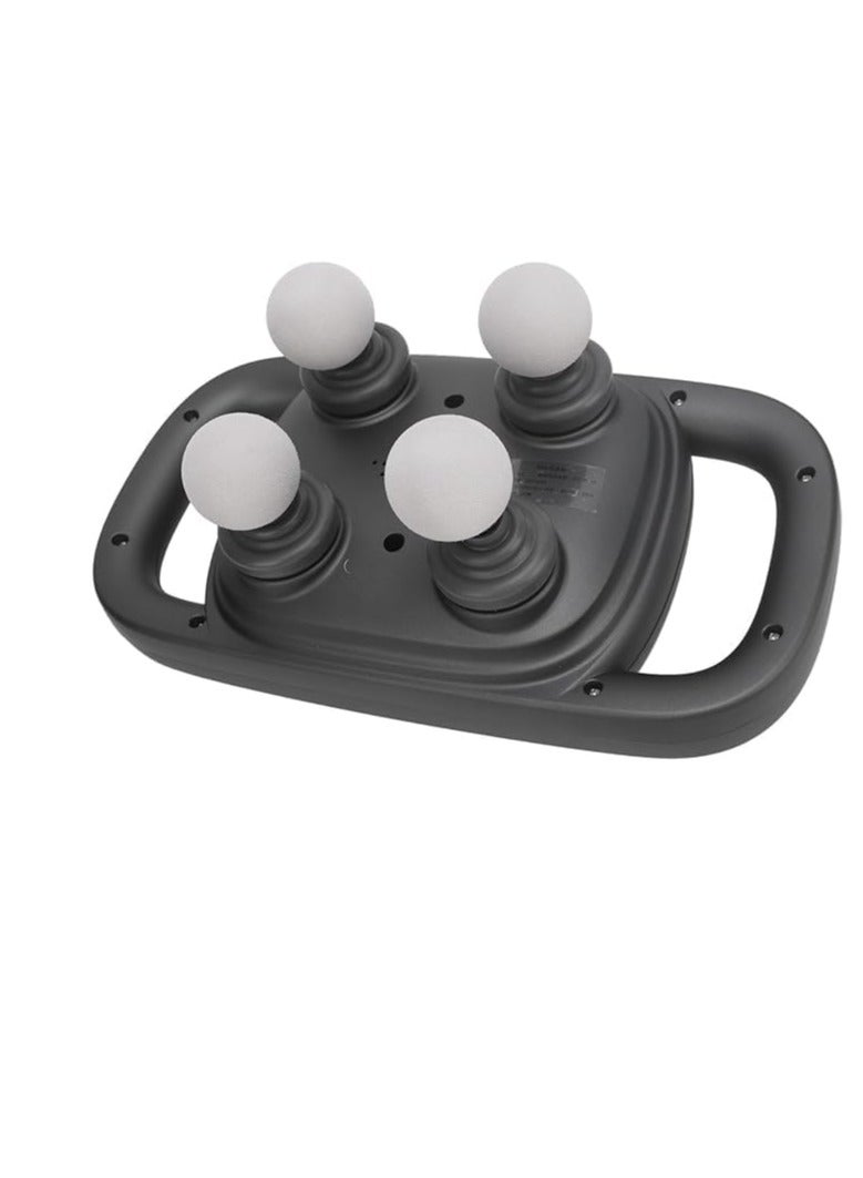 Generic 4 Heads Percussion Muscle Massager, Cordless Vibration Relaxation Deep Tissue Massager with 6 Modes for Back, Shoulders, Thighs, Battery Operated, Black - Image 1