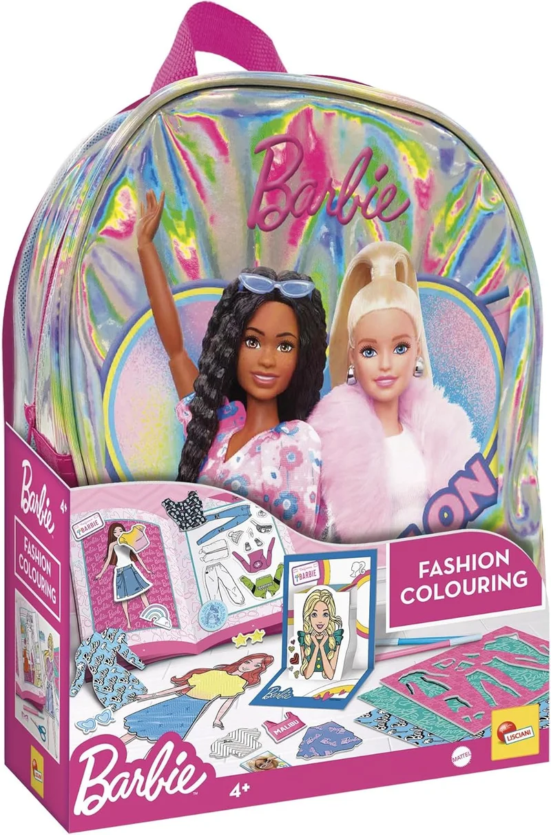 باربي Barbie Fashion Colouring Backpack Creative Kit for Kids