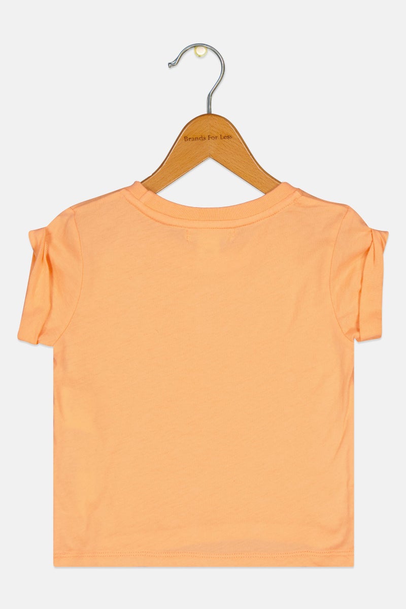 Billabong Toddlers Girl Brand Logo T-Shirts, Orange - Image 2