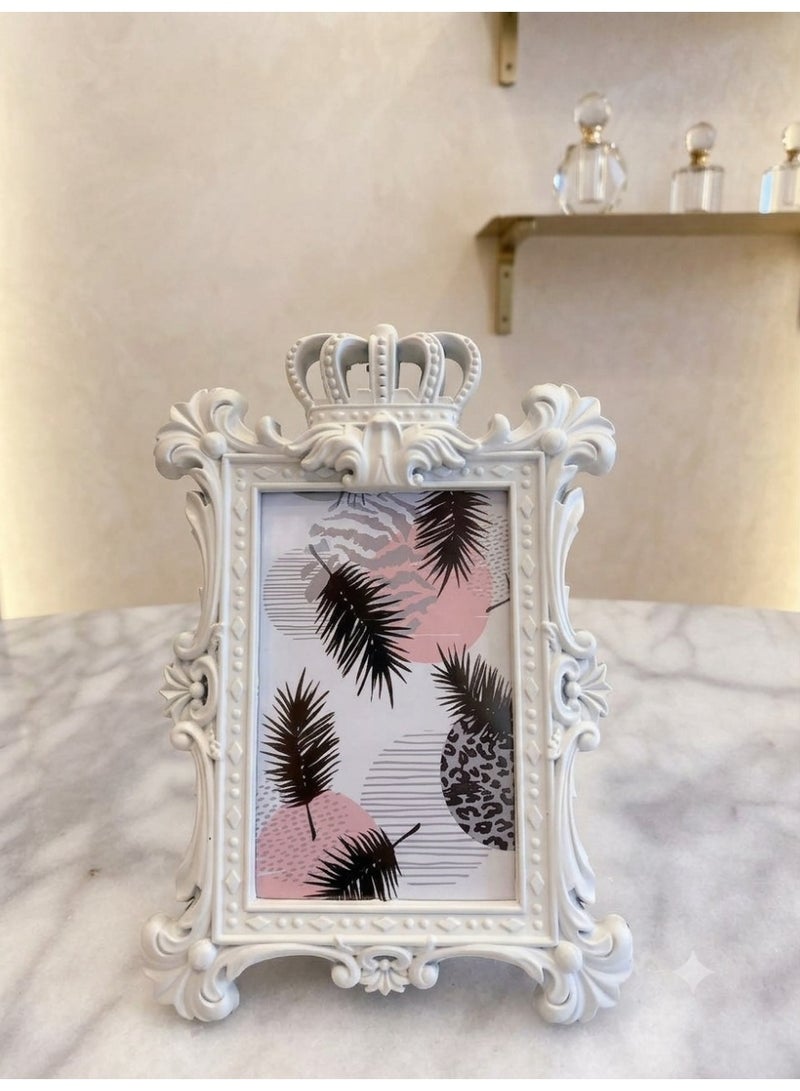 Acrylic Picture Frame White For Home Decore &Office Size (4 * 6)