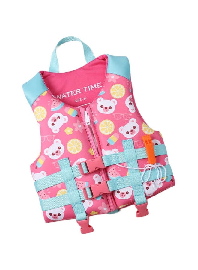 WATERTIME Children'S Life Jacket, Swimming And Snorkeling Vest, Inflatable-Free Padded Buoyancy Cotton, Buoyancy Clothing, Snorkeling Bear, Size M - Image 1