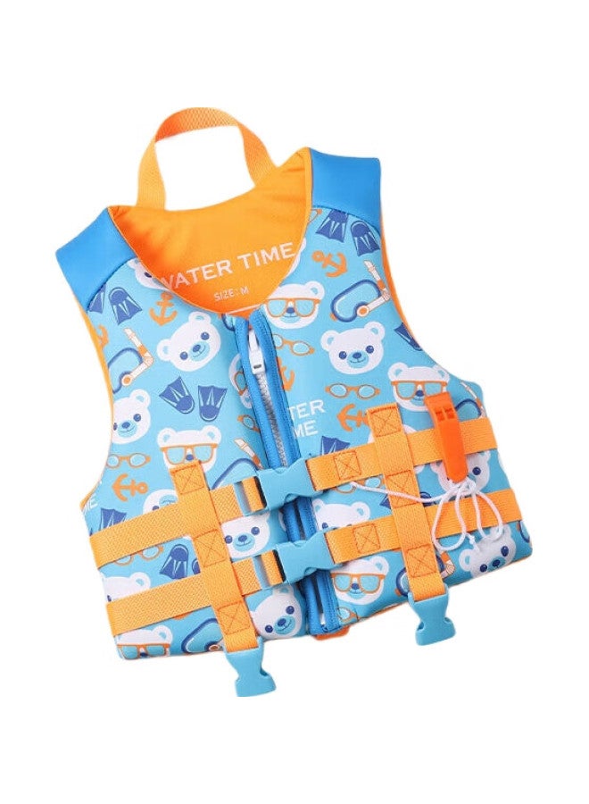WATERTIME Children'S Life Jacket, Swimming And Snorkeling Vest, Inflatable-Free Padded Buoyancy Cotton, Buoyancy Clothing, Snorkeling Bear, Size M - Image 2