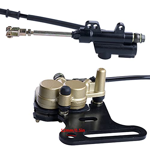 MWMNUN 12mm rear disc hydraulic brake master cylinder caliper Compatible with 70cc 90cc 110cc 125cc 140cc 150cc SSR Baja apollo Taotao Coolster Roketa SDG 107 Pitster Pro Atomik Sikk Chinese Pit Dirt Bike - Image 4