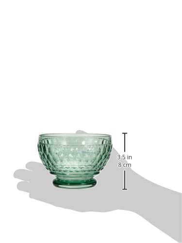 Villeroy & Boch Boston Colored Individual Bowl, Green, 4.5" Diamond Faceted Crystal - Image 3