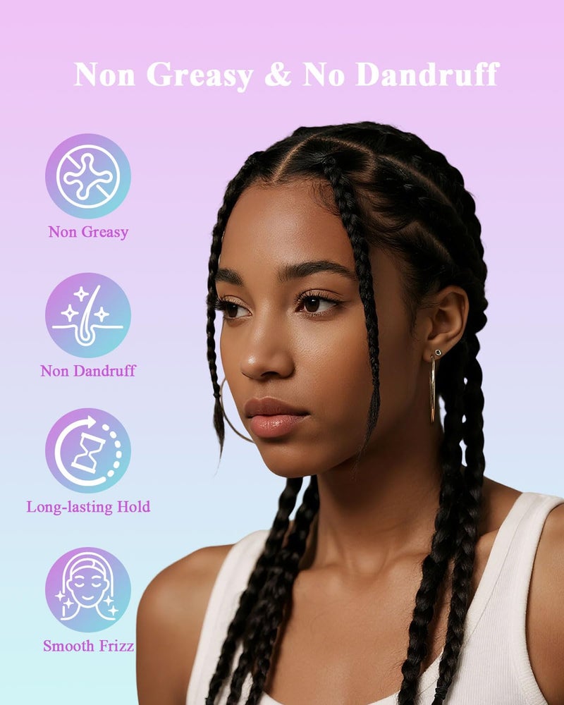 Samnyte مجموعة عصا شمع الشعر وفرشاة الشعر المسطحة - لترويض التجاعيد وتنعيم الشعر المتطاير للأطفال والنساء والرجال - لإنشاء ذيل حصان أنيق، كعكات وتحديد الحواف - ملحقات تصفيف هدايا للفتيات المراهقات - Image 4