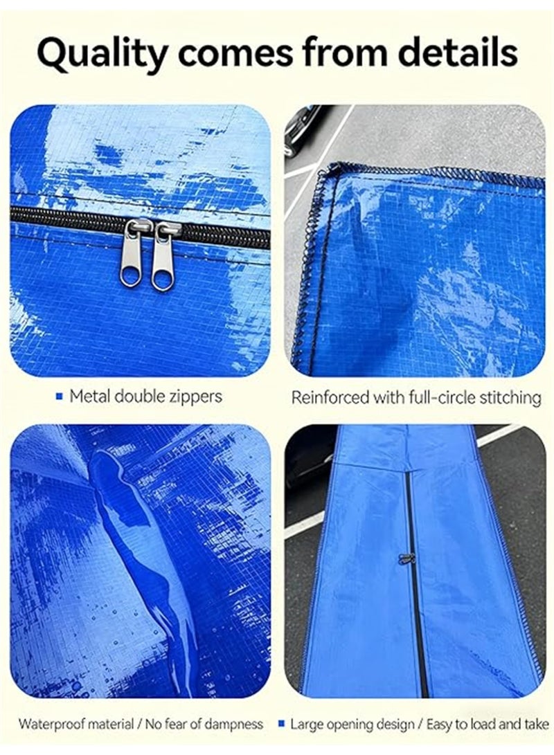 Mattress Bag, Mattress Encasement for Moving and Storage, Reusable Mattress Protector Cover Fits Different Size Mattresses, Waterproof Extra Thick Moving Mattress Case with Zipper (Blue 200*120*30cm） - Image 4