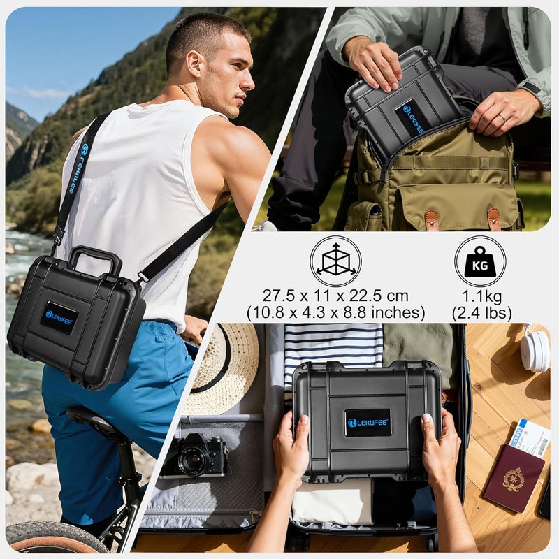Lekufee Portable Waterproof Hard Case for DJI Osmo Nano, Standard Combo (64GB / 128GB) - Vlogging Camera, DJI Mic 3/2/Mini, More Accessories(Case Only) - Image 4