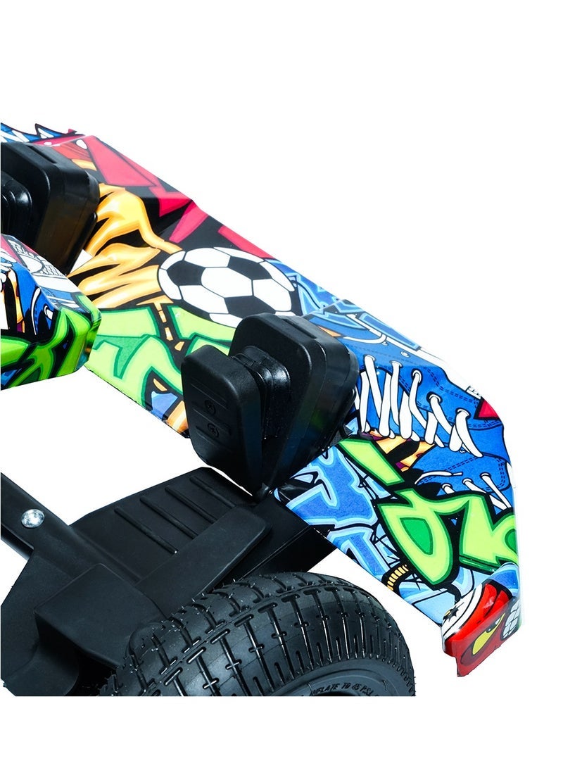 كروني CRONY سيارة كارتيـنغ كهربائية للأطفال JL001-04 بقوة 250W، سرعة 15–20 كم/س، بطارية 36V/3.6Ah، مدى 8–10 كم، عجلات بإضاءة LED، هيكل ألومنيوم قوي، فرامل يدوية، طقم سلامة كامل، مناسبة للأطفال حتى 65 كجم، تصميم ناري مذهل ومثالية للمغامرات الخارجية. - Image 3